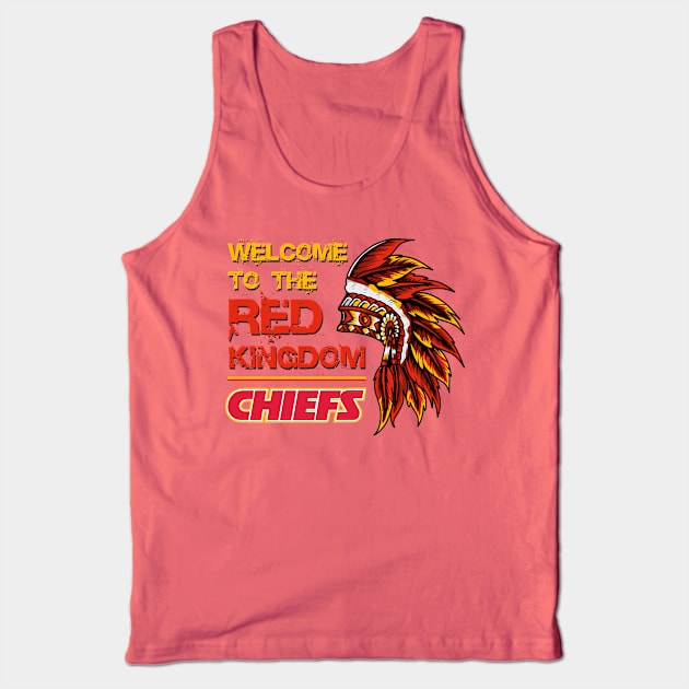 Welcome to the Red Kingdom - Kansas City Chiefs - Patrick Mahomes Tank Top by fineaswine